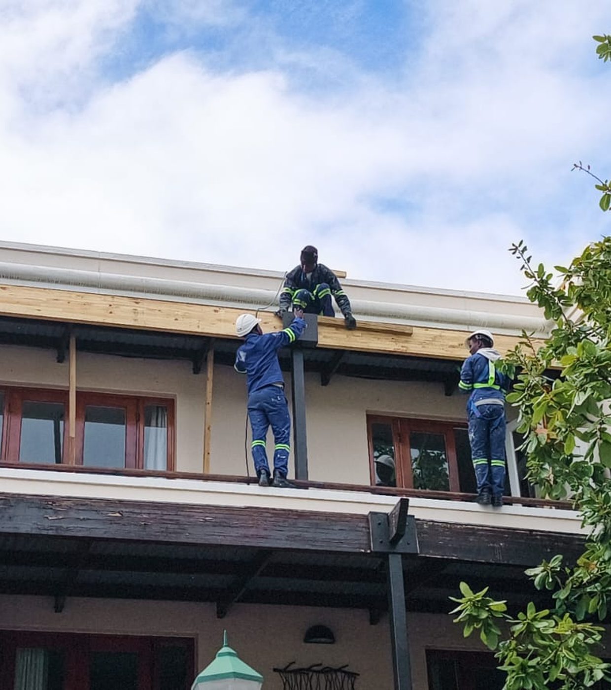 Fred Saayman inspecting a roof abutment in Cape Town